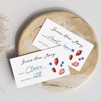 Farmers Market Bridal Shower Fruit Guess Card