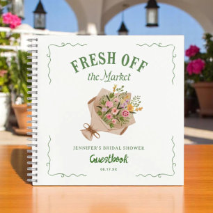 Farmer's Market Bridal Shower Guestbook Notebook