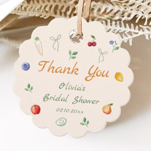 Farmers Market Bridal Shower Thank You Favor Tags