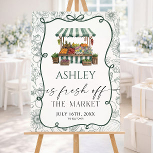 Farmers Market Bridal Shower Welcome Sign 