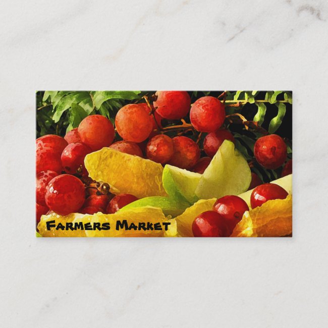 Farmers Market Business Card