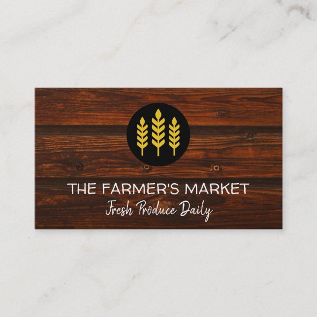 Farmers Market Business Card (Front)