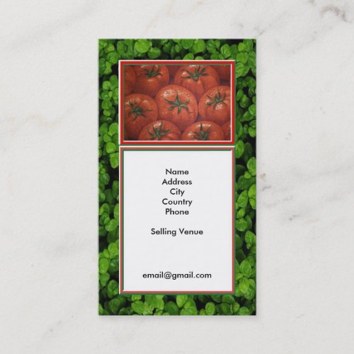 Farmers Market Business Card