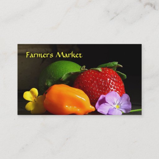Customizable Farmers Market Business Card Template