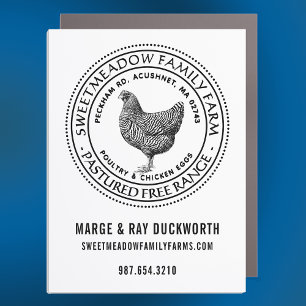 FARMER'S MARKET BUSINESS NAME POULTRY & EGGS  CAR MAGNET