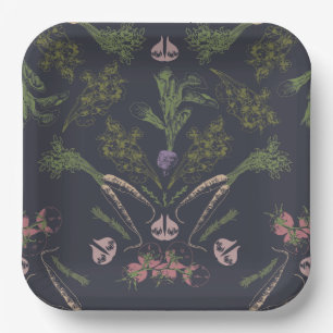 Farmers Market Chalkboard Paper Plates