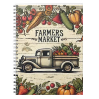 Farmers Market Classic Notebook | Boho Rustic