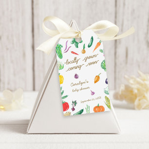 Farmers Market Colorful Vegetable Baby Shower Gift Tags
