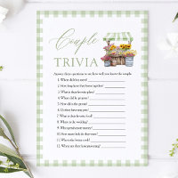 Farmers Market  Couple Trivia Bridal Shower Game 