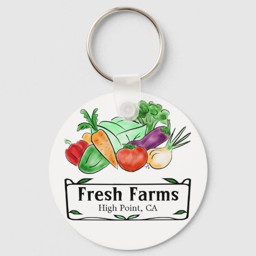 Farmers Market Custom Keychain