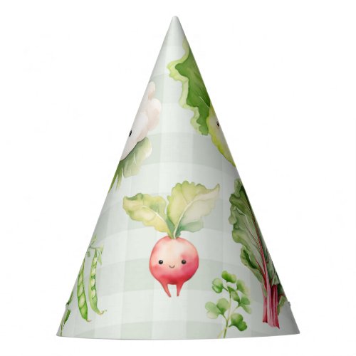 Farmers market cute vegetables birthday  party hat