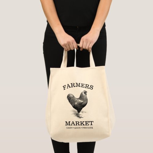 Farmers Market Dairy Eggs Produce Tote Bag