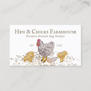 Farmers Market Egg Vendor Business Card