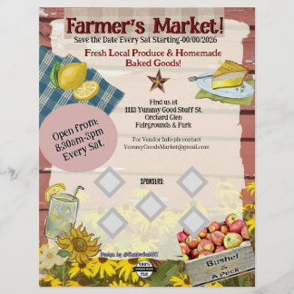 Farmer's Market Event Flyers (No AI)