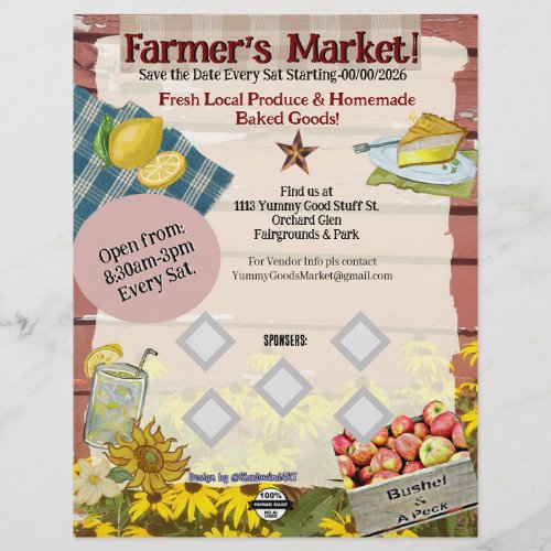Farmer's Market Event Flyers (No AI)