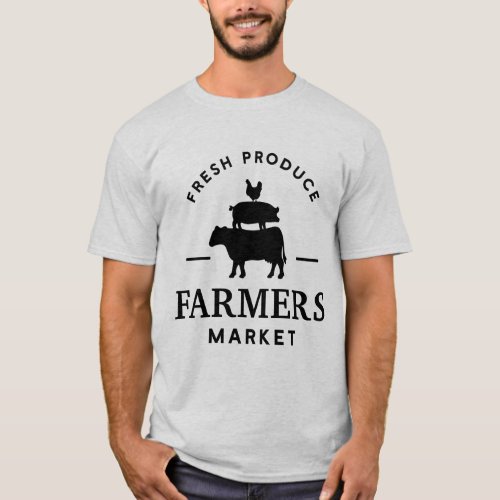 Farmers Market Farm Animals  T_Shirt