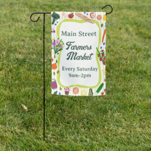 Farmers Market Farm Stand CUSTOM Garden Flag