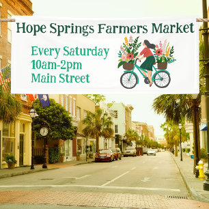 Farmers Market Farm Stand Hand-drawn CUSTOM  Banner