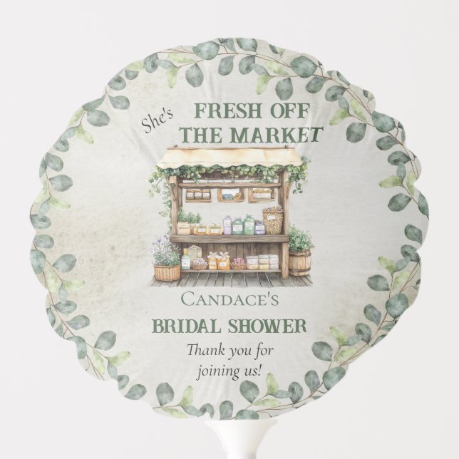 Farmer's Market Farm Stand Welcome Bridal Shower Balloon (Front)