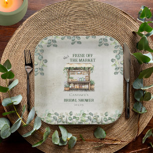 Farmer's Market Farm Stand Welcome Bridal Shower Paper Plates