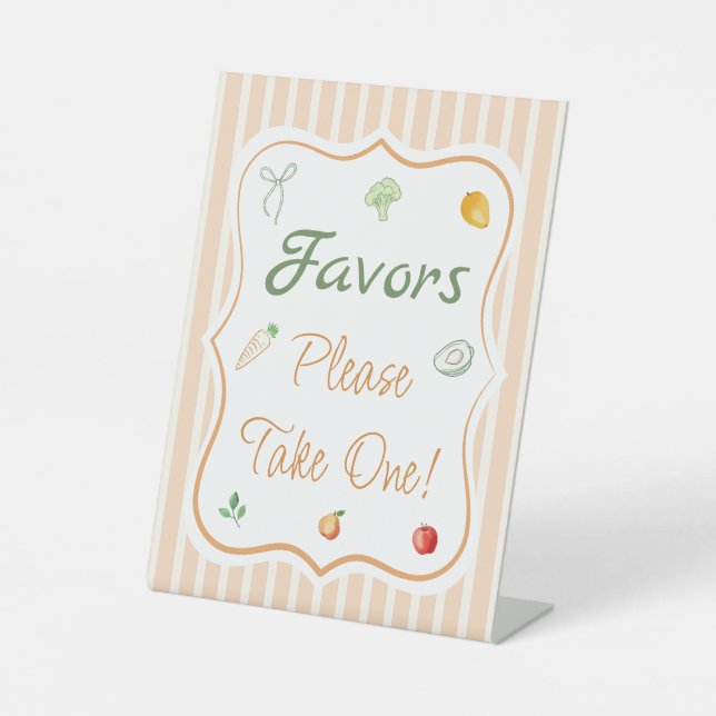 Farmers Market Favor  Pedestal Sign (Front)