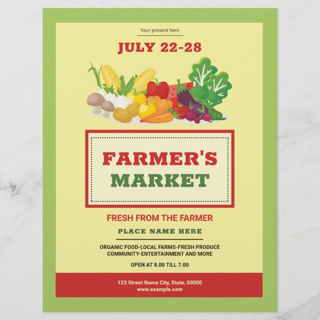 Farmers Market Flyer Template (Front)