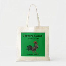 Farmers Market French Rooster Tote Bag