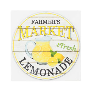 Farmers Market Fresh Lemonade Metal Print