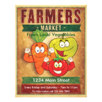 Farmers Market Fresh Local Vegetables Flyer