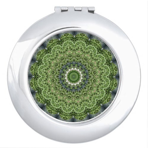 Farmers Market Green and White Mandala Vanity Mirror