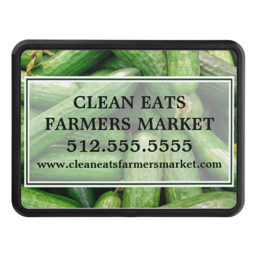 Farmers Market Green Produce Custom Marketing Hitch Cover