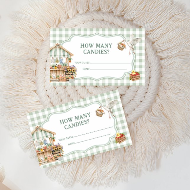  Farmers Market How Many Candies Baby Shower  Enclosure Card (Creator Uploaded)