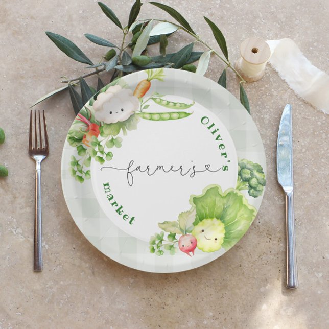 Farmers market kids birthday party paper plates (Creator Uploaded)