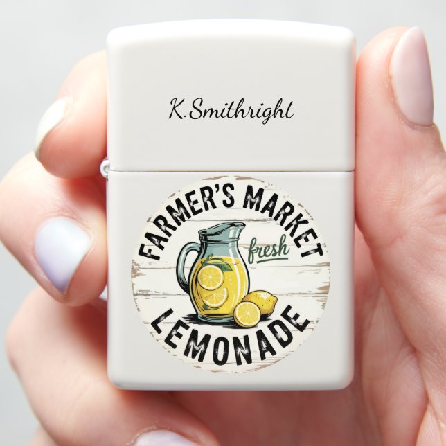 Farmer's Market Lemonade Zippo Lighter (In Hand)