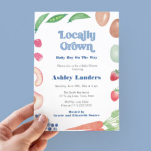 Farmer's Market Little Boy Baby Shower Invitation