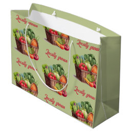 Farmer&#39;s Market Locally Grown Baby Shower Favor Large Gift Bag
