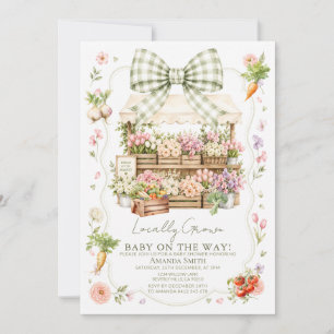 Farmers Market Locally Grown Baby Shower Garden Invitation