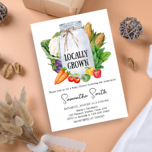 Farmers Market Locally Grown Baby Shower Invitation