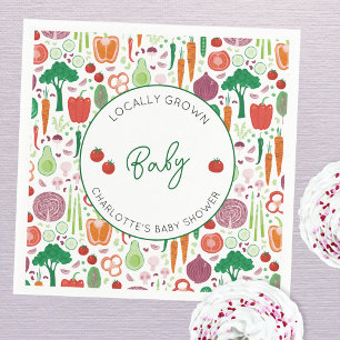 Farmers Market Locally Grown Baby Shower Napkins