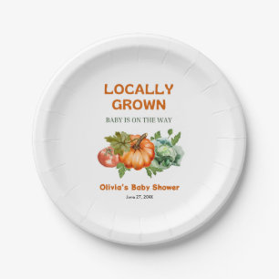 Farmers Market Locally Grown Baby Shower Paper Plates