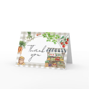 Farmers Market Locally Grown Baby Shower Thank You Card