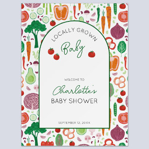 Farmers Market Locally Grown Baby Shower Welcome Foam Board