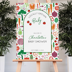Farmers Market Locally Grown Baby Shower Welcome Foam Board