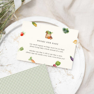 Farmers Market Locally Grown Books for Baby Shower Enclosure Card