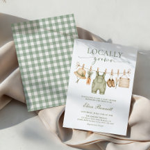 Farmers Market Locally Grown Rustic Baby Shower