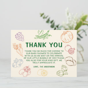 Farmers Market Locally Grown   Thank You Card