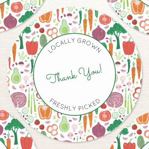 Farmers Market Locally Grown Thank You Classic Round Sticker