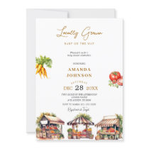 Farmers Market Locally Grown Veggies Baby Shower Invitation