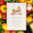 Farmer's Market Locally Grown Veggies Baby Shower Invitation