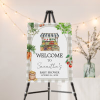 Farmers Market Locally Grown Welcome Sign